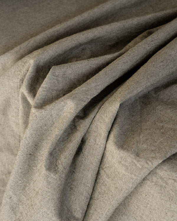 Classic Micro Twill Solid Melange Fitted Sheet Moss