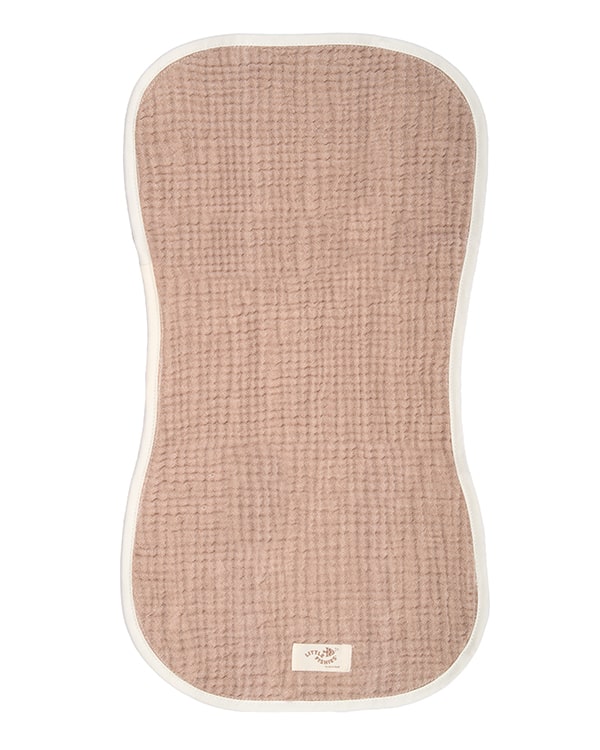 Little Fishies Gauze Burping Cloth Bundle – 3 Pack – Natural / Beige / Warm Taupe
