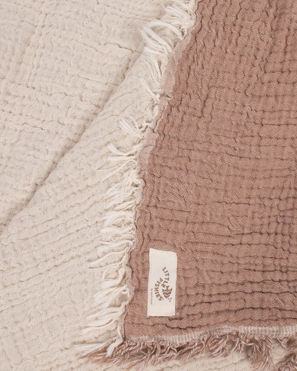 Little Fishies Gauze Receiving Blanket – Warm Taupe