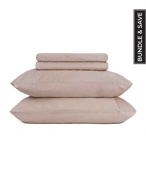 Signature Percale Solid Sheet Set Beige