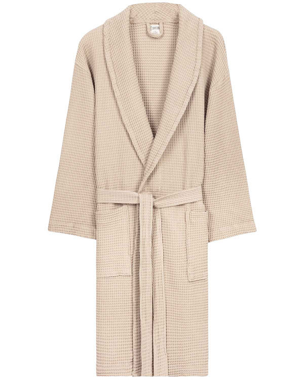 Micro Waffle Robe – Sand