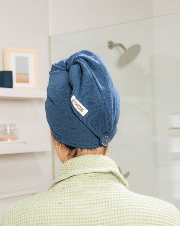 Terra Hair Towel – Navy