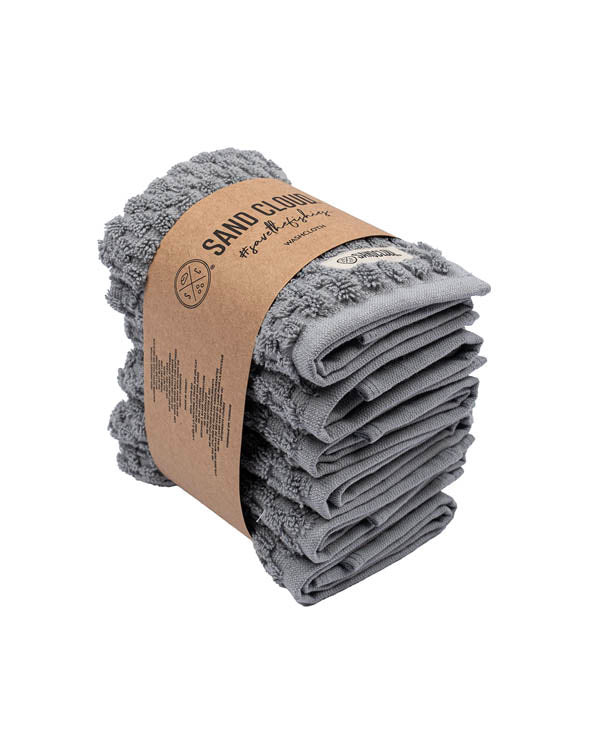 Atom Washcloth Bath Bundle – Sand – 6 Pack