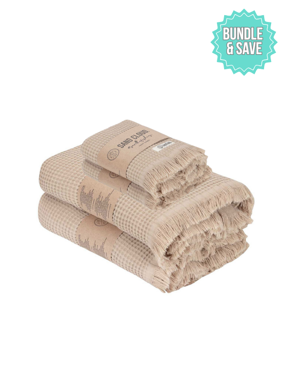 Micro Waffle XL Bath Bundle – Sand