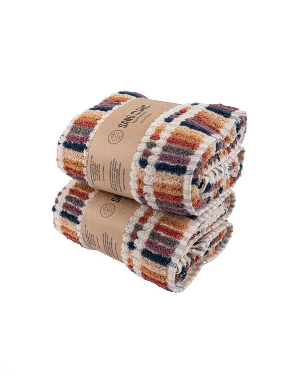 Dashes Stripe Bath Bundle – 2 Pack – Spice