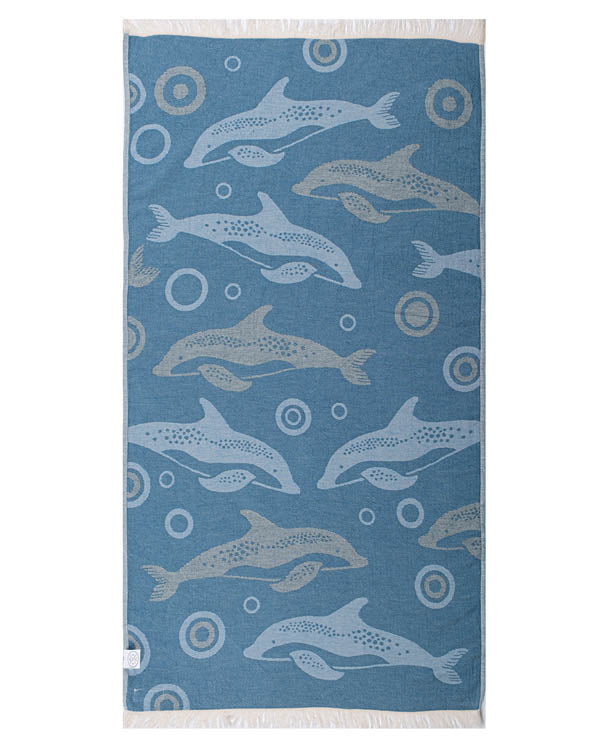 Dolphin Bubbles Kids Towel