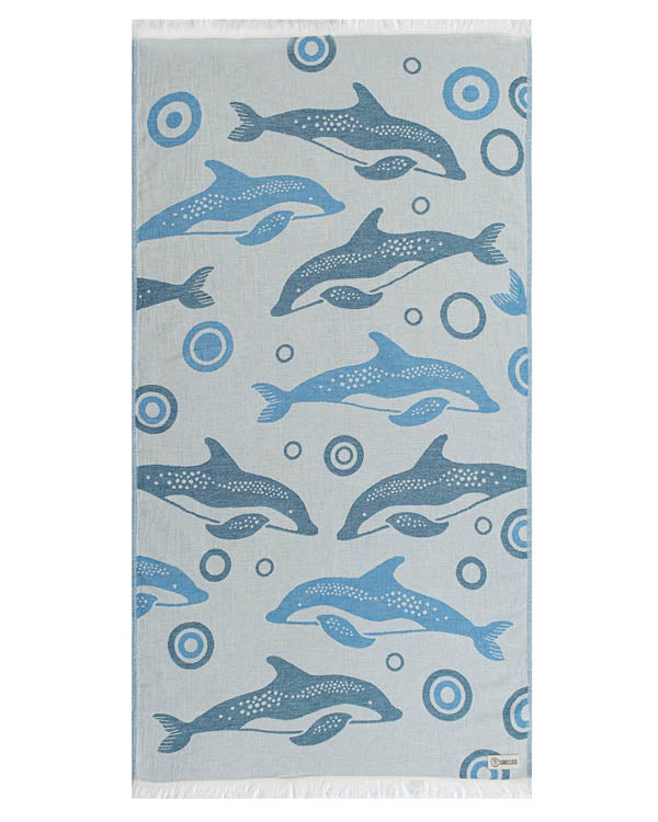Dolphin Bubbles Kids Towel
