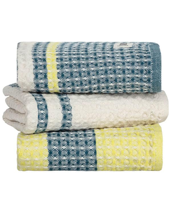 Verbena Waffle Kitchen Towel Bundle – Assorted 3 Pack