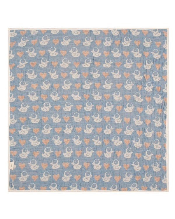 Ducky Gauze Hooded Blanket Single