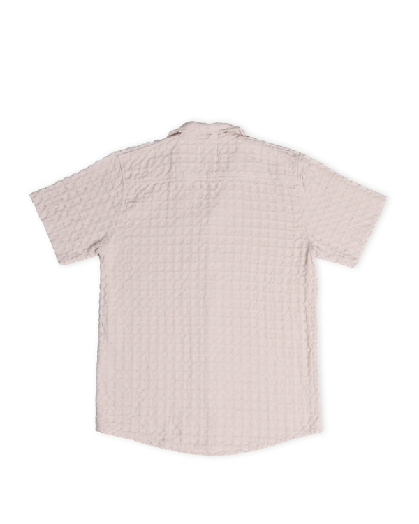 Orb Button Down Waffle Shirt – Sand – Mens