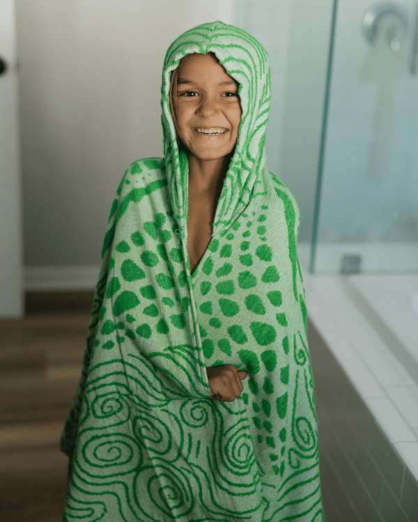 Sea Creatures Hooded Kids Bath Towel