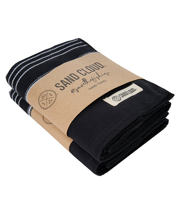 Classic Fringeless Hand Bath Bundle – 2 Pack Black