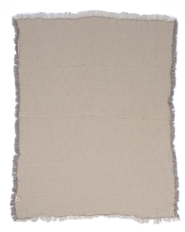 Little Fishies Gauze Receiving Blanket – Grey