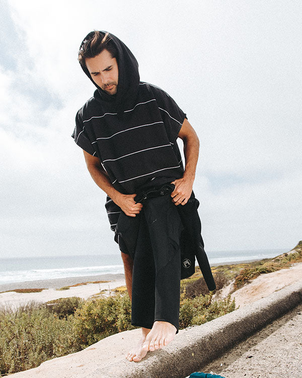 Terra Hooded Poncho Grey