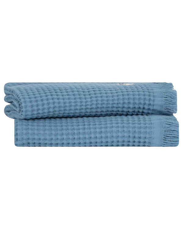 Micro Waffle Hand Bath Bundle – 2 Pack – Slate Blue