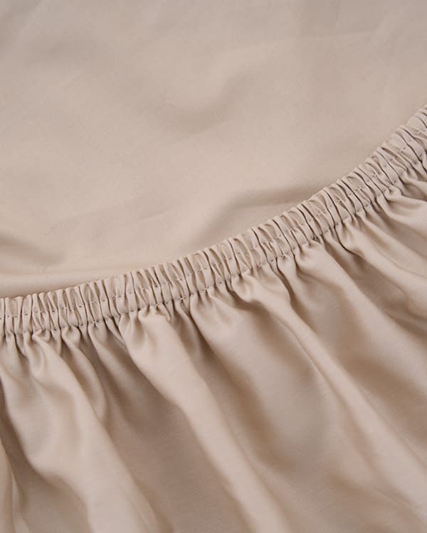 Luxe Sateen Fitted Sheet Beige