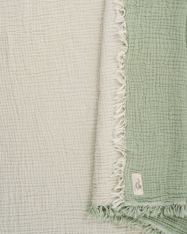 Little Fishies Gauze Receiving Blanket Set – 3 Pack – Sage / Grey / Navy