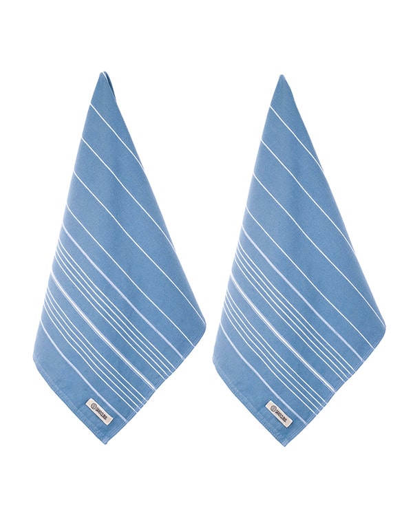 Classic Fringeless Hand Bath Bundle 2 Pack – Slate Blue