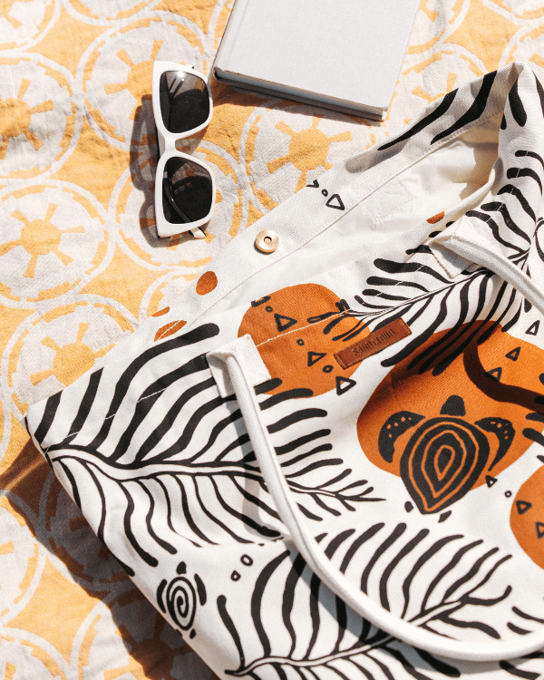 Retro Turtles Beach Tote
